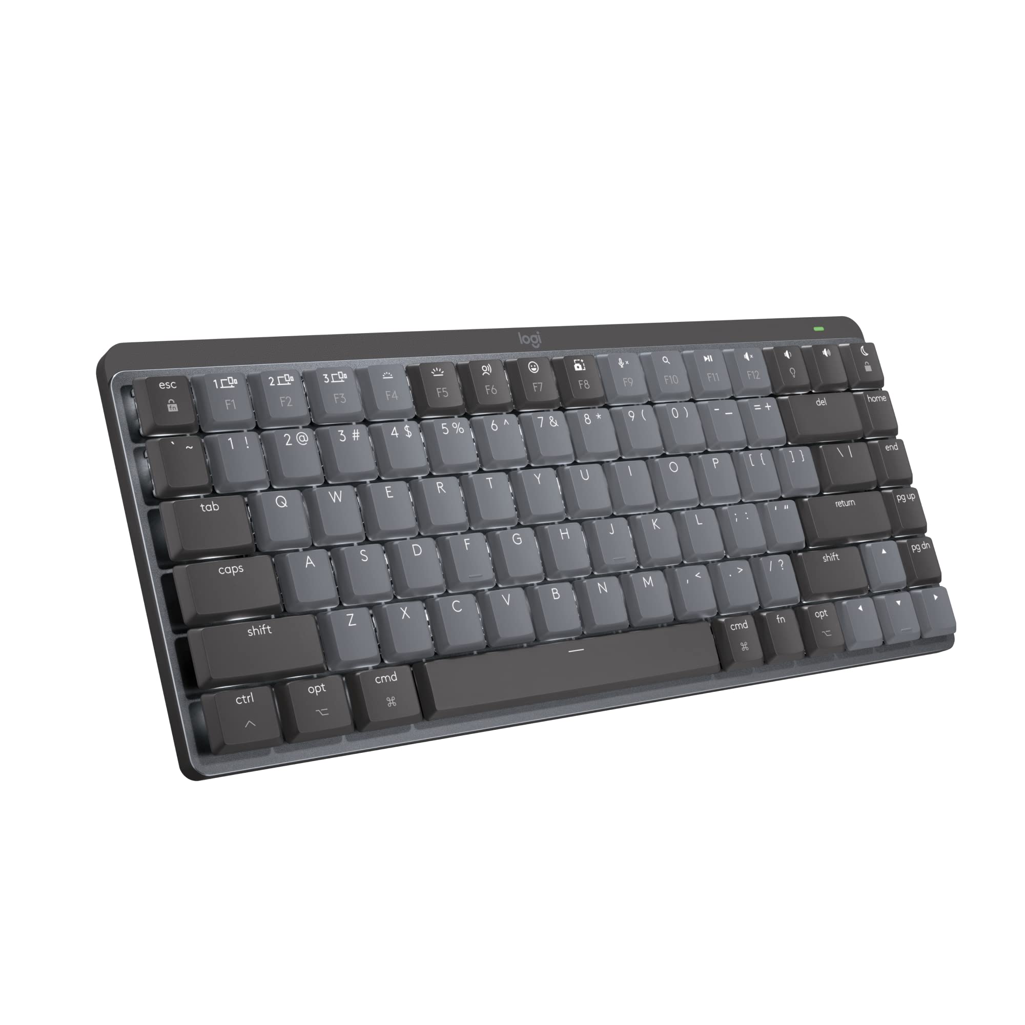 Logitech MX Mechanical Mini Illuminated Keyboard Low-Profile Switches Tactile Quiet Keys Bluetooth USB-C Apple iPad Space Grey (Renewed)