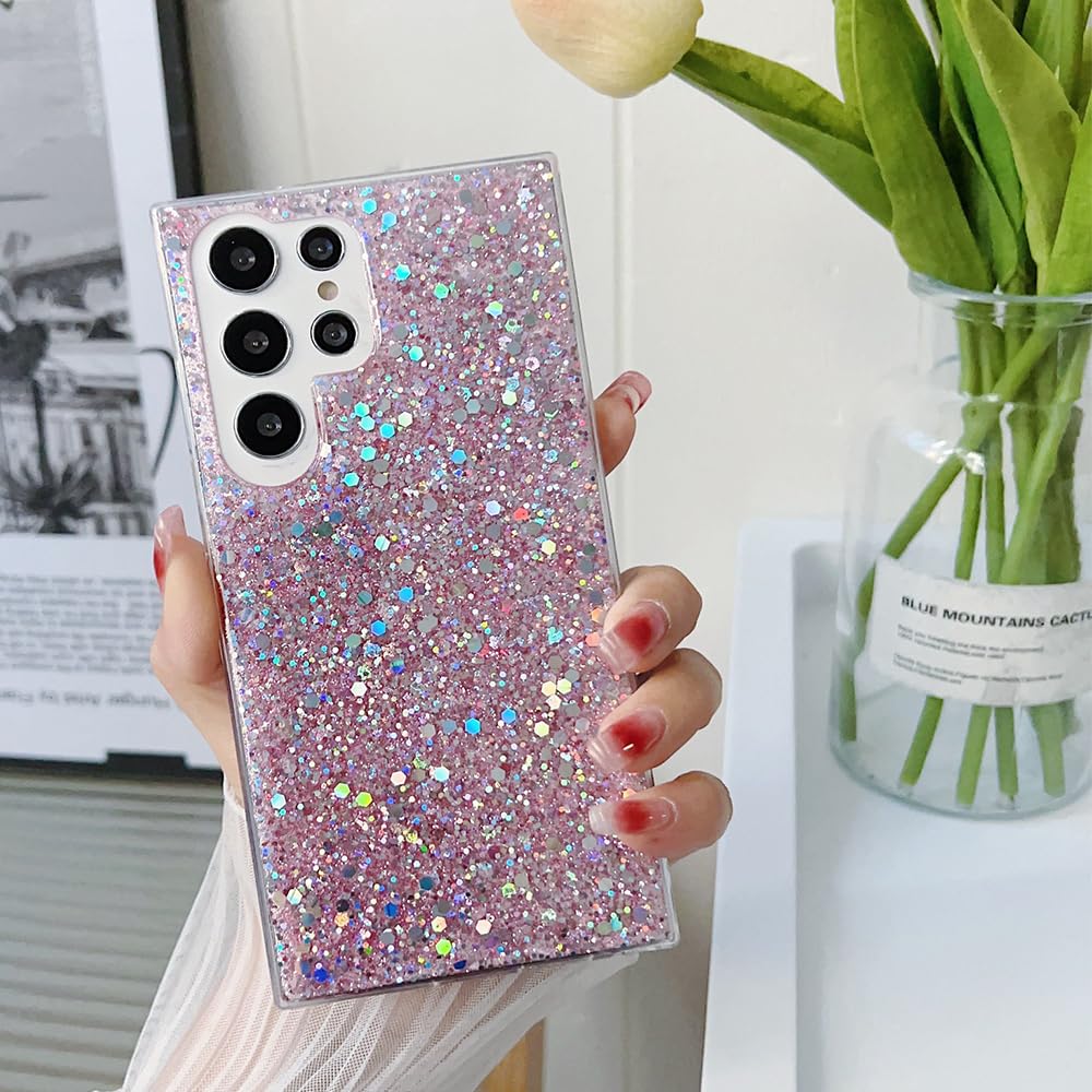 Sparkle Glitz Case for Samsung Galaxy S22 Ultra - Pink