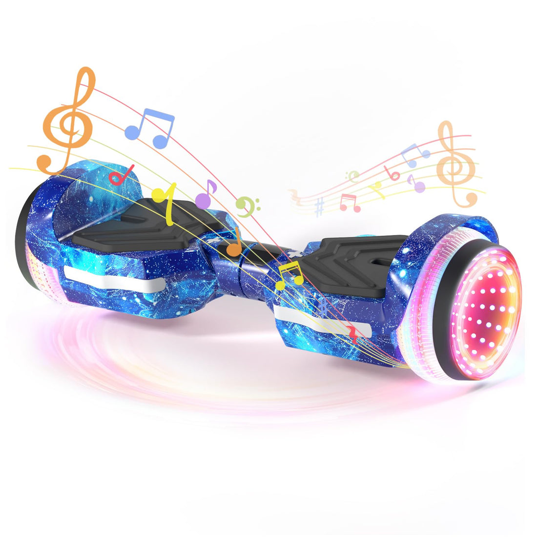 SIMATE Scooter Colorful LED Light-Up Wheels Bluetooth Speakers and APP Dual 250W Motors 8.5 mph Max Speed & 8.5 Miles Max Range Gifts for Kids Adults Girls Boys