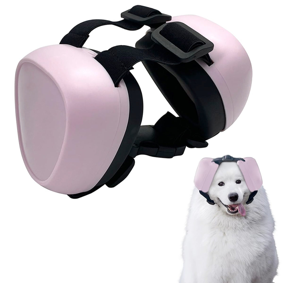 AFWUDI Dog Noise Cancelling Headphones 29dB NRR Dog Ear Muffs for Hearing Protection (Pink Large)