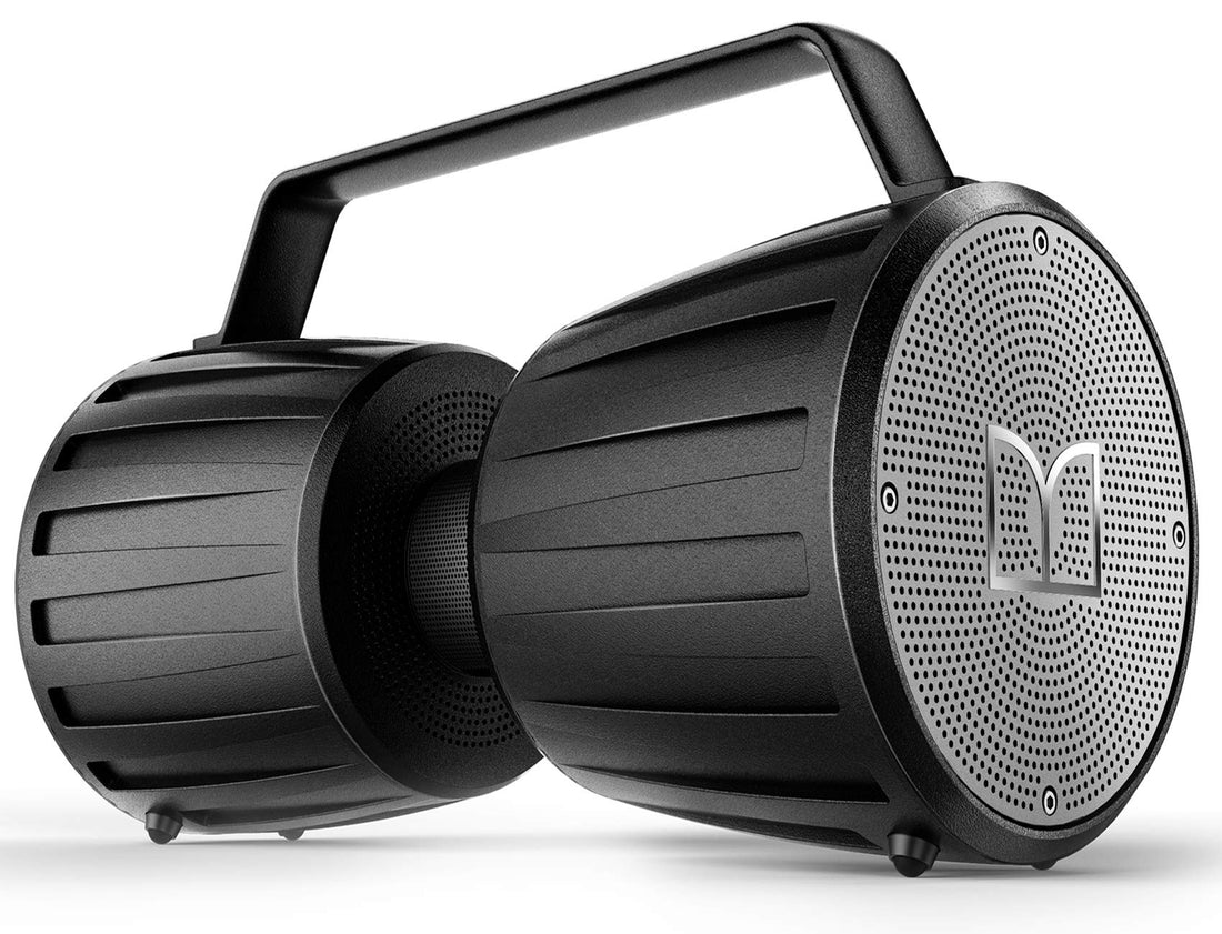 Monster Adventurer Force Bluetooth Speaker IPX7 Waterproof Bluetooth Speaker 5.0 with Microphone Input for Karaoke 80W Portable Bluetooth Speakers with 40H Playtime for Indoor Outdoor Party Black