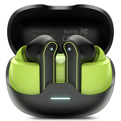 Wireless Earbuds Bluetooth 5.3 Headphones HiFi Stereo Wireless Earphones with ENC Noise Cancelling Mic IP7 Waterproof Mini Bluetooth Earbuds 48H Touch Control Ear buds for Android/iOS Black