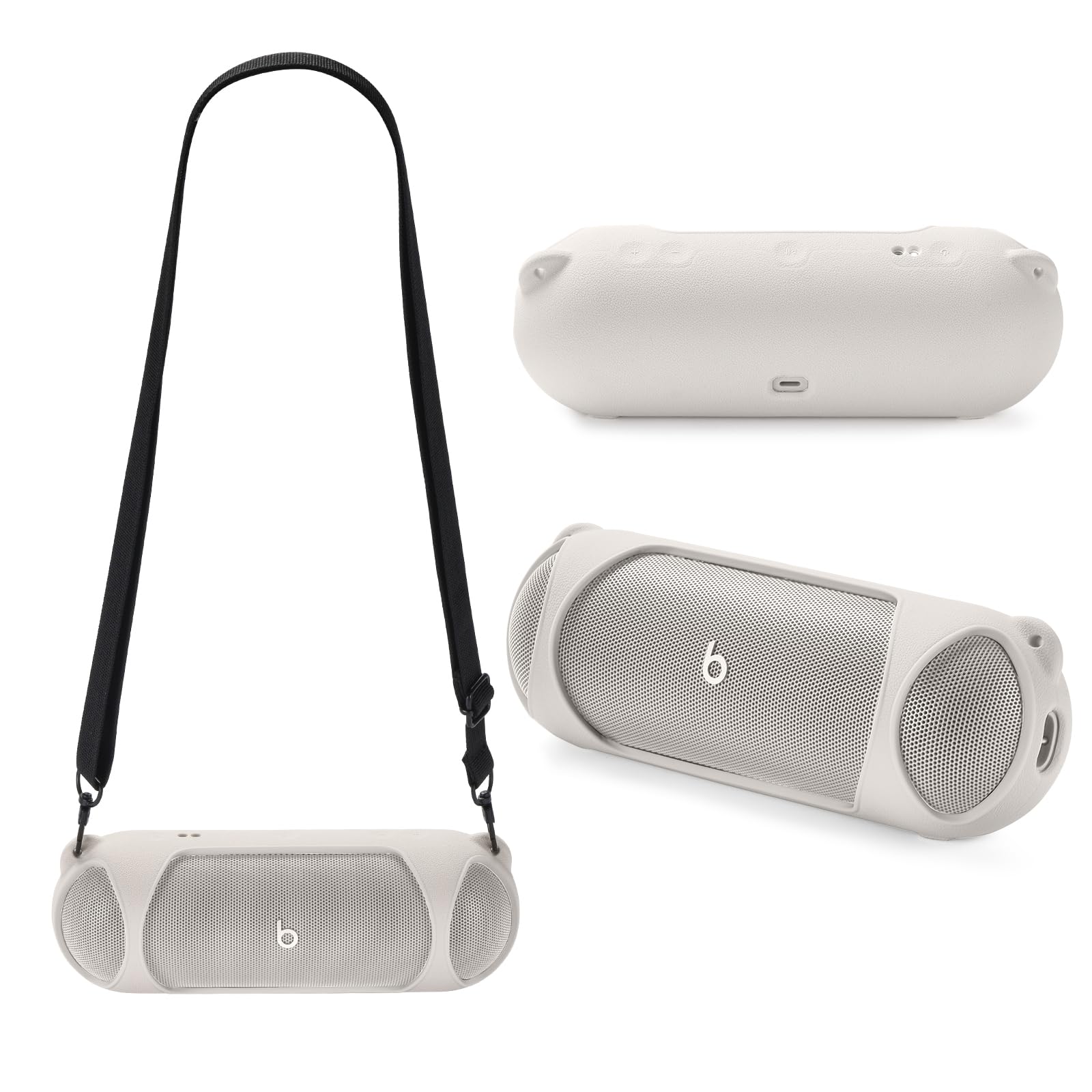 DGSYMLXGS Silicone case for Beats Pill Speakers Essential for Portable Outdoor Travel Work (White)