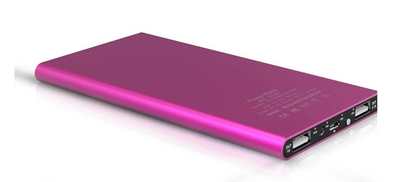Slim Portable Power Bank with LED Light Feature