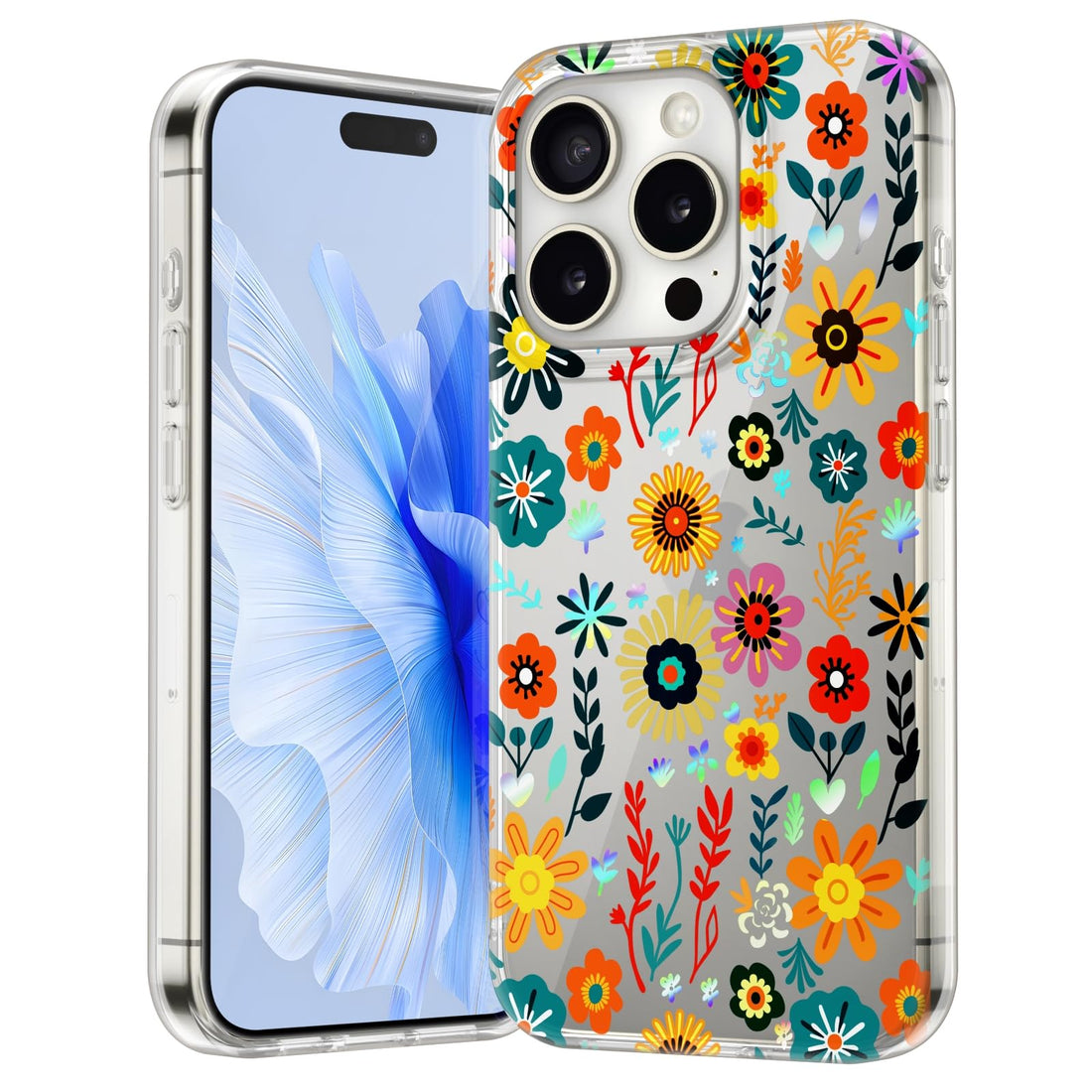 warino Compatible with iPhone 15 Case Colorful phone cases TPU Full Body Protective Scratch-Resistant Cover for iPhone 15 6.1 H1