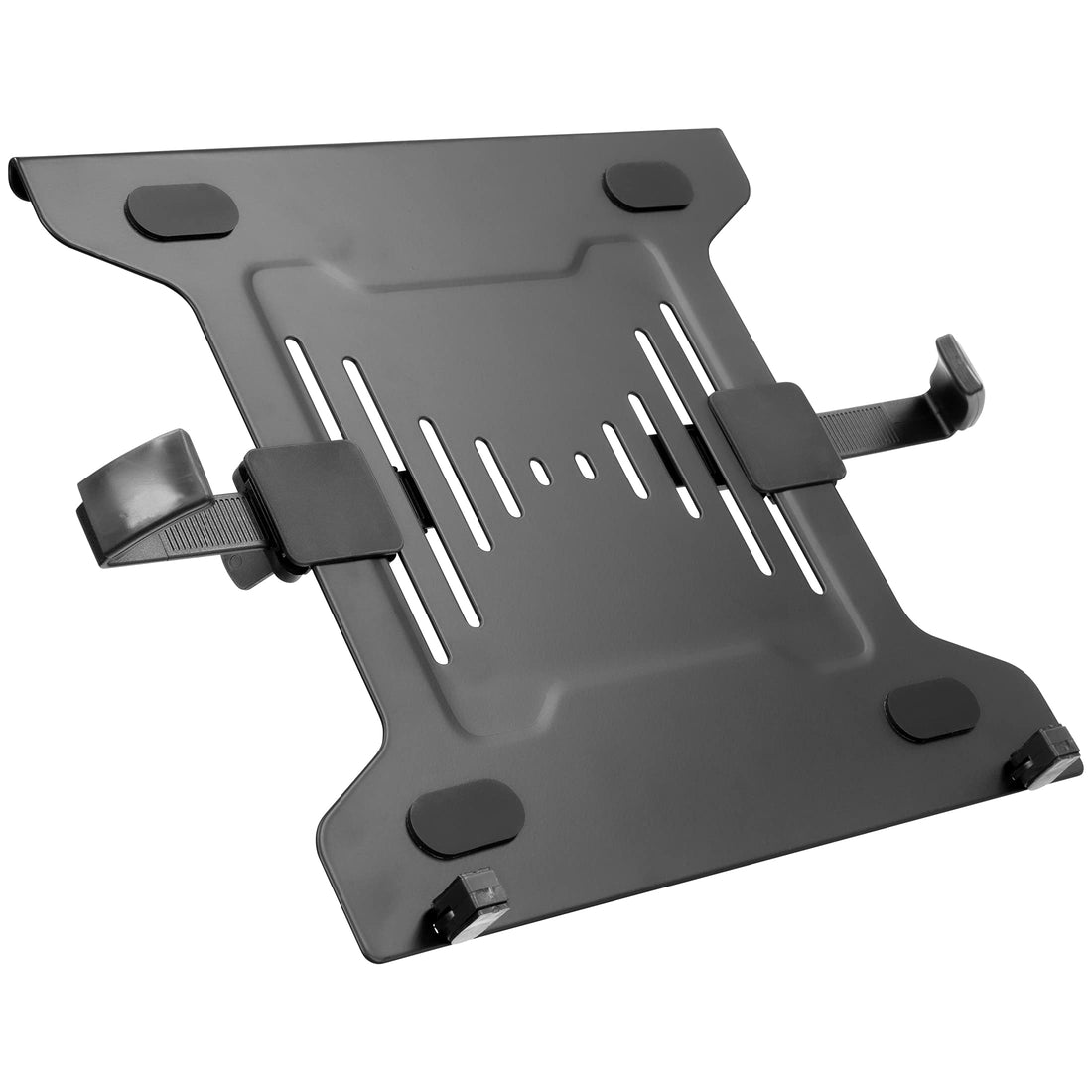 Mount-It! Laptop VESA Mount Tray | Laptop Holder Arm Mount Attachment | Vented Notebook Tray | Laptop Tray Clamp for Monitor Stand 75mm &amp; 100mm VESA