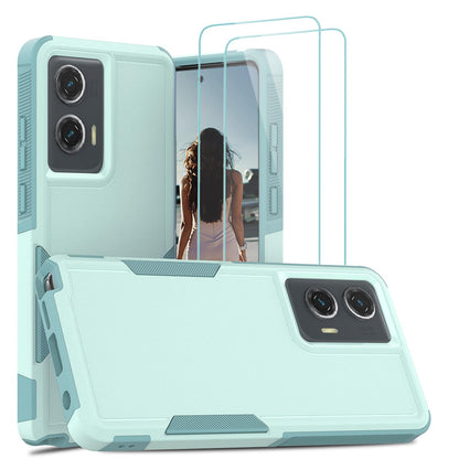 Jeylly for Motorola Moto G Stylus 5G (2024) Case with Screen Protectors Military Grade Drop Proof Anti Scratch Shockproof Protective Hybrid Phone Cover for Moto G Stylus 5G 2024 Turquoise