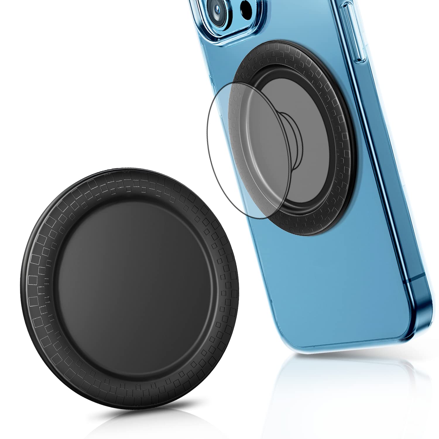Lendouble Magnetic Disk Base for Magsafe Accessories Removable Magnet Plate Compatible with iPhone 16/15/14/13/12 Pro Max Mini &amp; Mag Case Non Adhesive Mag Safe Disc for P-Socket Grip/Ring Holder