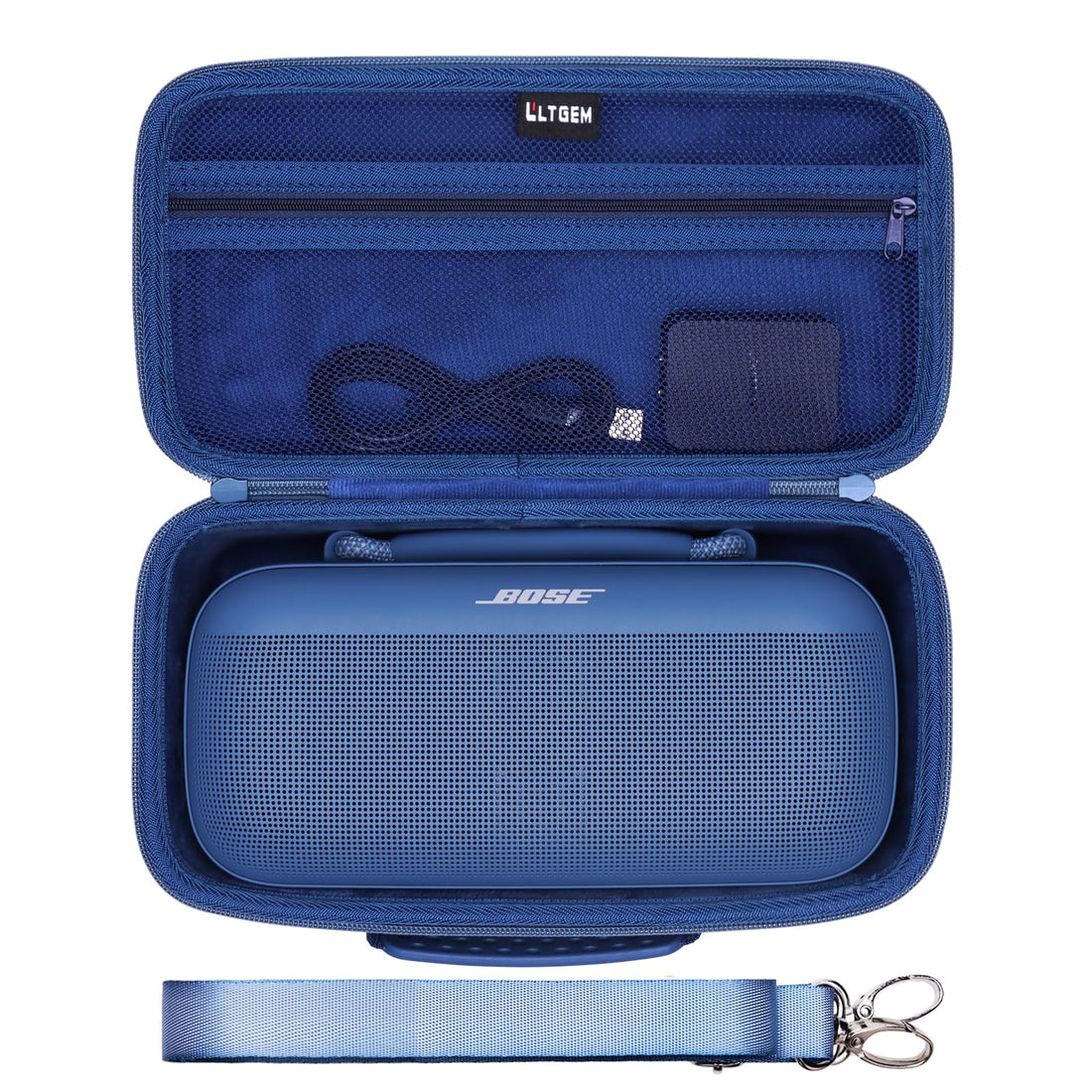 Hard Case for New Bose SoundLink Max Portable Speakers by LTGEM Soundlink Max Large Waterproof Bluetooth Speaker Case with Shoulder Strap(Blue)