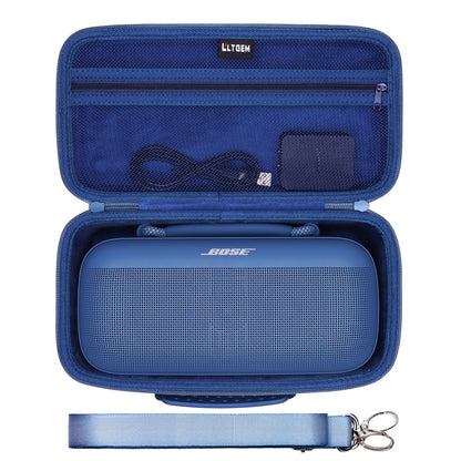 Hard Case for New Bose SoundLink Max Portable Speakers by LTGEM Soundlink Max Large Waterproof Bluetooth Speaker Case with Shoulder Strap(Blue)