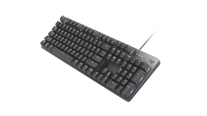 Logitech K845 Mechanical Illuminated KeyboardMechanical Switches Strong Adjustable Tilt Legs Full Size Aluminum Top Case 104 Keys USB Corded Windows (TTC Blue Switches) (Renewed)